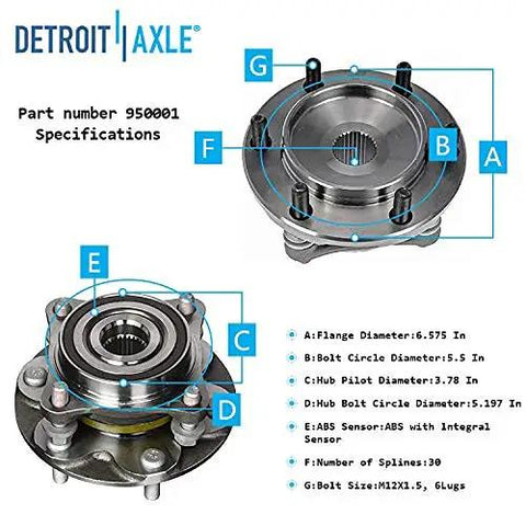 Beefed Up Front Wheel Bearing Hub Assembly For 4WD Toyota 4Runner FJ Cruiser Tacoma And Lexus GX460 GX470 Replacement Kit details