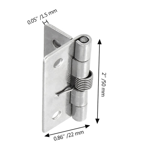 Luomorgo 4-pack 2-inch stainless steel spring-loaded cabinet hinges, self-closing