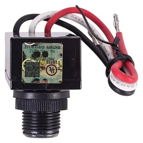 Tork RKP301 outdoor 120-volt button photocontrol dusk to dawn sensor with wires for exterior lighting automation