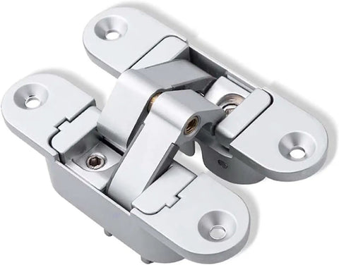 Two Pack Hidden Door Hinges For Wood Doors, 180 Degree Inside And Outside Opening, Right Hand, Gold Finish, Rust Resistant