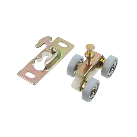 Two Pack Alloy RV Pocket Door Rollers With Hangers For Sliding Doors White Finish Durable Alloy Wheels For Smooth And Stable Door Movement