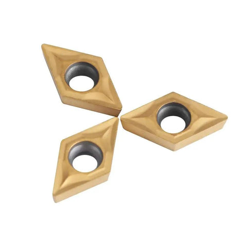 Durable Carbide Inserts DCMT070204 For Metal Lathe CNC Tools Heavy Duty Tungsten Carbide Lathe Tips Stainless Steel Lathe Inserts With Box 10pcs