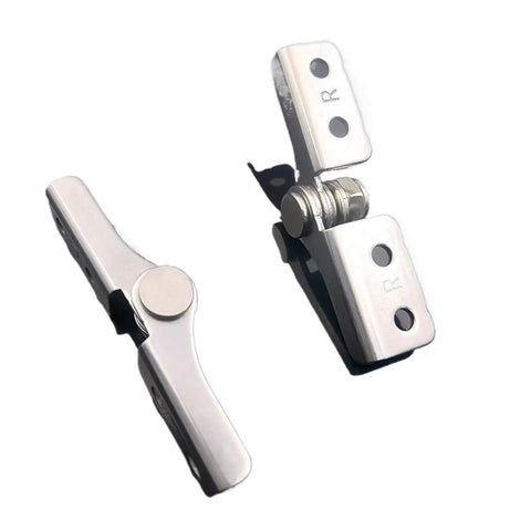 304 Stainless Steel Adjustable Torque Hinge For Equipment Positioning Industrial Pivot Heavy Duty Furniture Hinge 0.4 To 2.5 Torque Range Pro Grade DIY Woodworking A14, front and side view