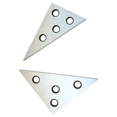 Two Pack Precision Angle Block Set For Machinists And Shop Pros With One 30 60 90 Block And One 45 45 90 Block In Hardened Steel