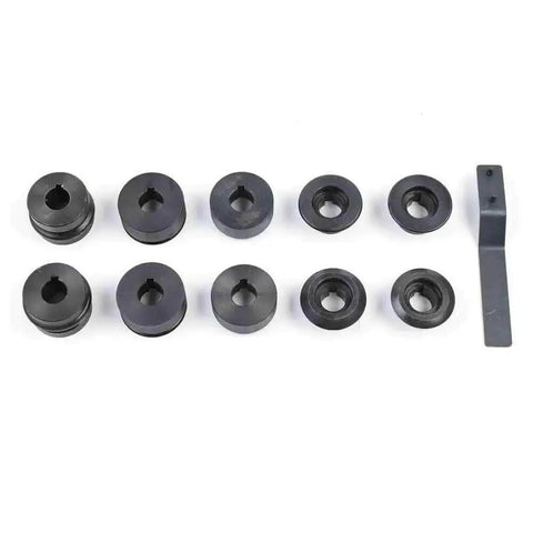 Pro Grade 7 Inch Sheet Bead Roller And Steel Bender die sets displayed on white background