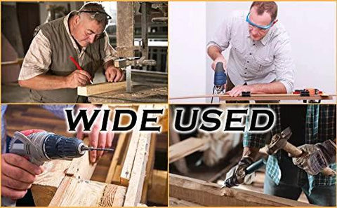 4-piece 1-inch 304 stainless steel C-clamp set for woodworking, heavy-duty with wide jaws, shown in use.