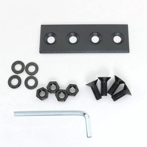 Barn Door Track Connector Sliding Door Hardware Black Carbon Steel Interior Adaptor For Connecting And Repairing