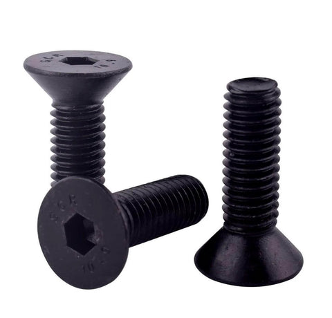 Heavy Duty Three Eighths Inch By Sixteen Thread Socket Cap Flat Head Countersunk Screws Set Of Ten In Alloy Steel Grade Ten Point Nine