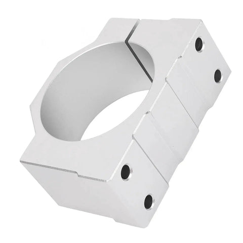65mm Aluminum Spindle Clamp Motor Mount For CNC Router Durable Aluminum Alloy Motor Holder With Easy Install Includes 4 Screws Stable Vibration-Resistant Mount For Precise Machining