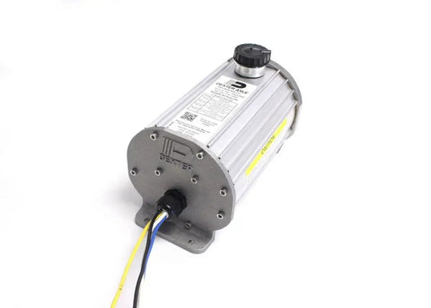 Dexter K71-651-00 electric/hydraulic brake actuator, aluminum body, 1600 PSI, wired (front view)