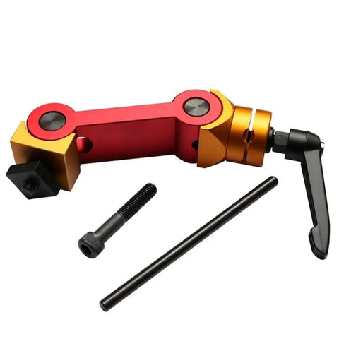 Pro Grade Adjustable 1/2-12 Vise Stop For 5 Axis CNC Mills Table Mounted Red Aluminum Part Stop Precision APM Style Milling Stop Locator