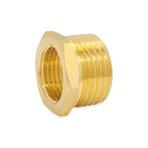 Two Pack Rugged Brass Garden Hose Fittings Reducer Adapters Half Inch NPT Female To Three Quarter Inch GHT Male For No Fuss Quick Hookup