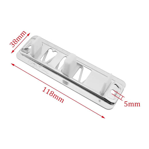 Sliding Wardrobe Door Bottom Track Guide Set With Bypass Kit for 3/4 Inch to 1 3/8 Inch Thick Cabinet Doors shown with measurements