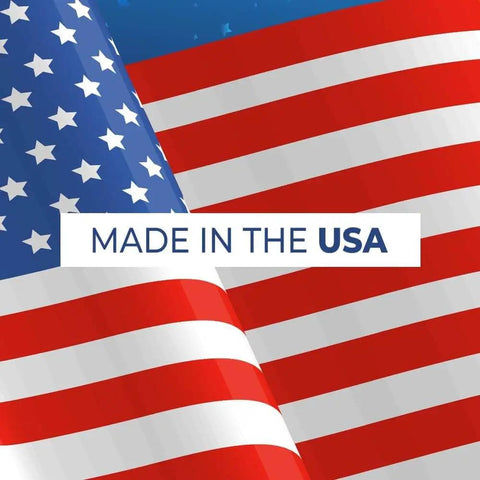 American flag with 'Made in the USA' text overlay