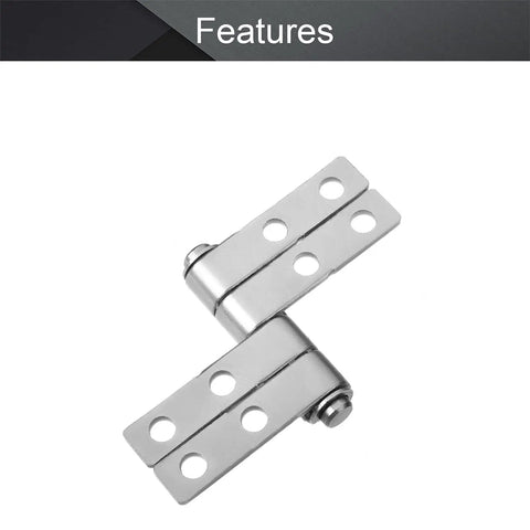 Friction Hinge 48.8mm Left Torque Type Nickel Plated Iron Positioning Hinge Silver Tone With 8 Mounting Holes For Cabinets Doors
