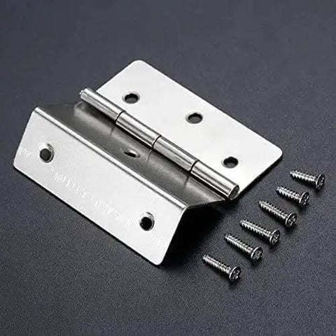 Vintage 59mm 6-Hole Three-Fold Hinges Set For Cabinets Boxes And Suitcases Durable Zinc Alloy Hardware with screws