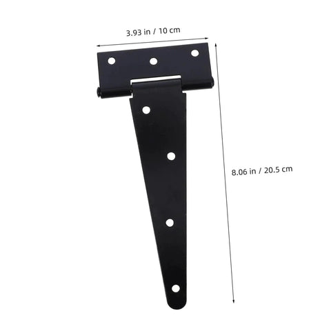Heavy Duty Gate Hinge With Slotted Design For Wooden And Vinyl Gates Highly Durable Iron Construction Adjustable For Easy Installation And Precise Angle Alignment Outdoor Gate Hardware For Enhanced Door Stability And Max Load Bearing Capacity NAMOARLY shown at front view with measurements.