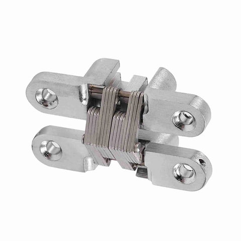 Close-up of 180 Degree Zinc Alloy Hidden Folding Door Hinges For Cabinets And Sliding Doors Built Tough Rustproof Stainless Steel