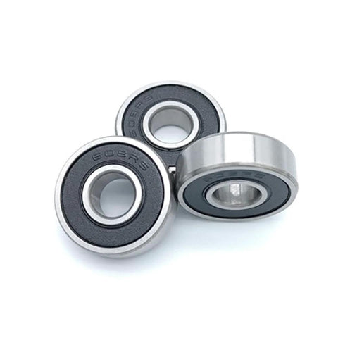 Three 608-2RS ball bearings, 8x22x7 mm, double rubber sealed, for skateboards