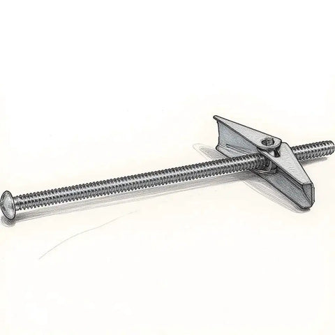 Quarter Inch By Three Inch Carbon Steel Toggle Bolt Wing Anchor Pack Of 50 For Hollow Wall Surfaces Ideal For Block And Drywall