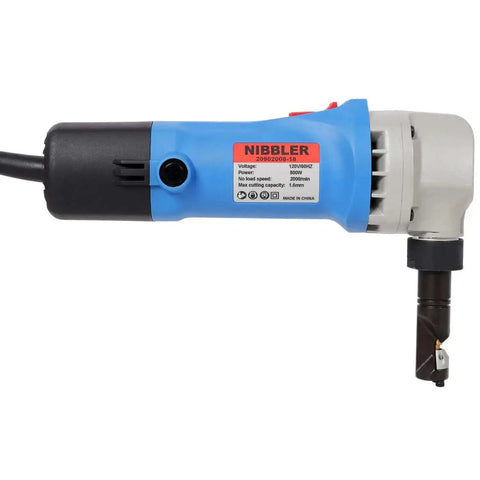 Heavy Duty Sheet Metal Cutter For 16 Gauge Steel And Aluminum, 360 Degree Rotating Head, High Speed 2000 RPM, side view