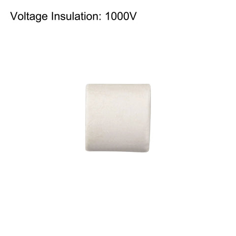 Ceramic tube insulator, white, 8mm dia, single bore for wire insulation.