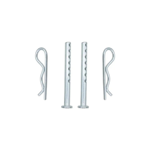 Clevis Pin With R Clip Quarter Inch By Two And One Half Inch Steel Set, 2 Pack For Farm Home Auto Maintenance, Heavy Duty Quick Pin