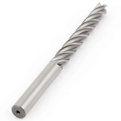 Long 135mm HSS AL End Mill With 10mm Straight Shank And 4 Flutes For Metalworking, 0.4 Inch Cutting Diameter, 135mm Total Length