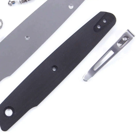 M63 DIY Folding Knife Kit With Dual Bearing Flipper Parts Kit Black G10 Handle Scales Gift Box Included USA Design exposed parts