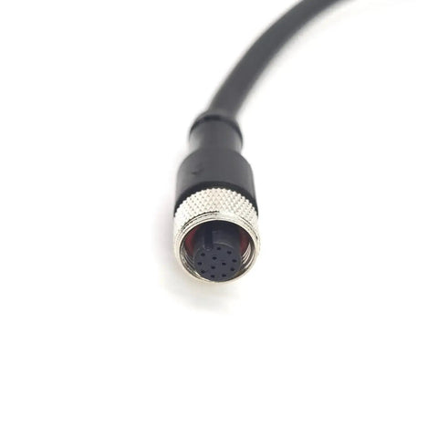 M12 12 Pin Female Connector Cable A Code Straight Profibus Fieldbus Sensor Wire IP67 Waterproof 1 Meter Length AWG26 30V 1.5A