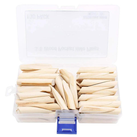 100 Pack Solid PinePocket Hole Plugs For Pocket Hole Jig And Woodworking Projects, 3/8 Inch Diameter, in storage case
