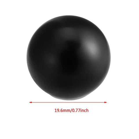 Universal Ball Knob Set For Machines, single black plastic knob, 19.6mm diameter, suitable for easy operation, wide compatibility.