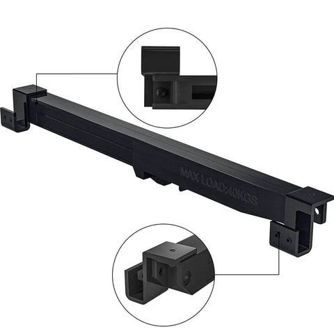 Invisible Black Barn Door Soft Close Kit for doors up to 88 pounds with spring buffer damper, hole-free design visible details