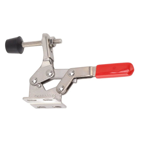 Pro Grade Toggle Clamp Latch Push Pull Stainless Steel Hand Tool For Woodworking And Welding, Adjustable Opening With Plastic Handle.