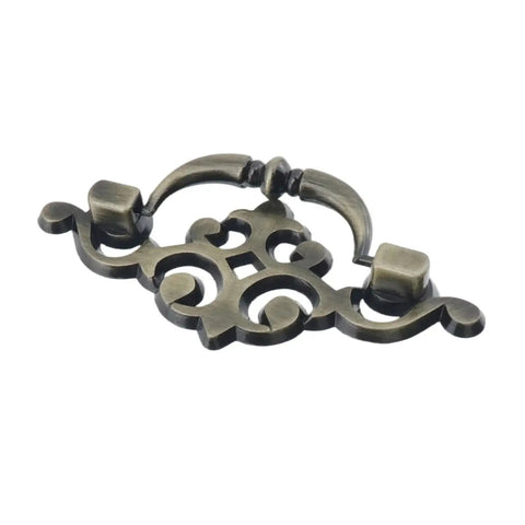 Retro Bronze Cabinet Pulls Set Of Four In Zinc Alloy With Exquisite Carved Detailing For Vintage Furniture 64mm Mounting Hole