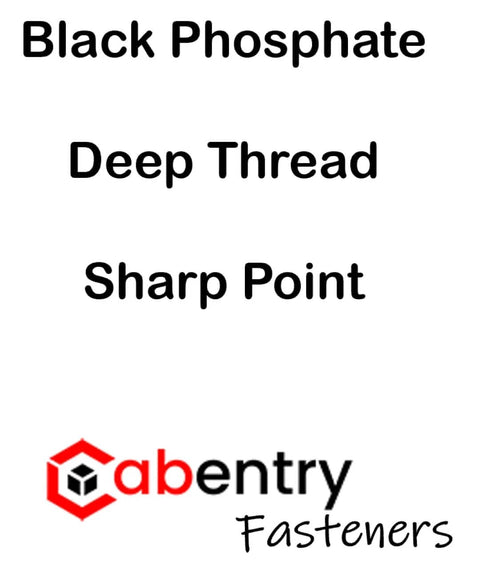 Text highlighting features of Wood Screws With Truss Head For Beefy Low Profile Fastening No 8 Size One Half Inch Length Phillips Drive Black Finish Deep Wood Thread Sharp Point Durable Steel For Cabinets Woodworking And DIY Projects With Great Pull Out Resistance.