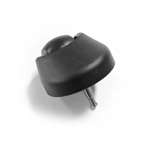 Replacement Rubber Front Wheel Caster For ECOVACS Deebot X9 Pro Omni and X8 Pro, showing black anti-slip wheel and metal swivel pin.