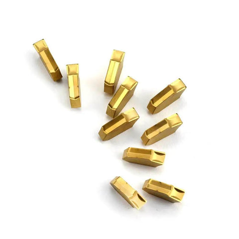 GTN-4 (QC1404) Multilayer Coated Carbide Grooving Inserts For Lathe Cut Off Tool, 0.160 Inch Width, 10-piece pack