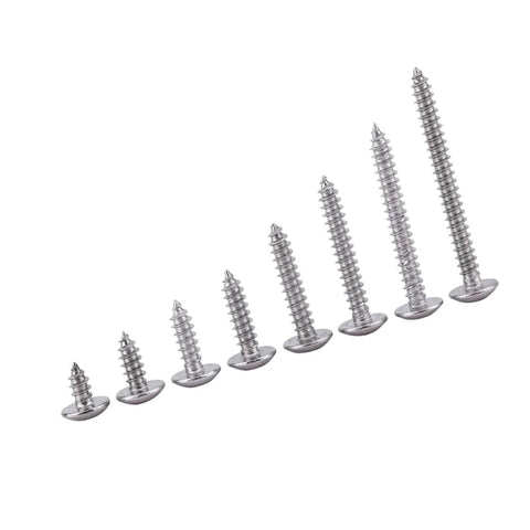 Assortment of 304 Stainless Steel Self Tapping Screws For Woodworking And Metal Projects, Flush Head For Tight Spaces