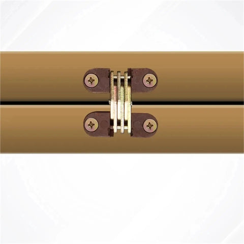 0 To 180 Degree Cross Hinge Plastic Folding Barrel Invisible Hinge 6 Pieces Brown for cabinets and boxes, side view