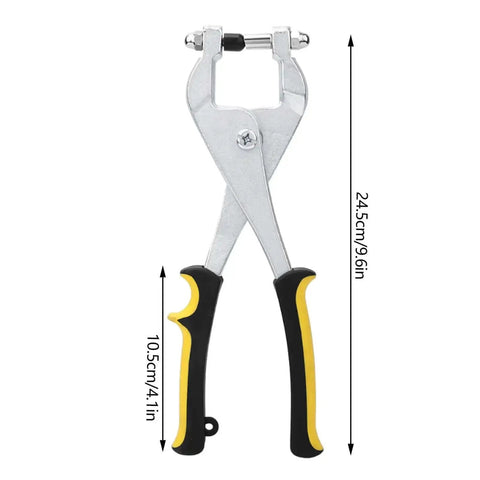 Ceiling Grid Hole Punch Pliers Kit 9.57 Inch Multi Purpose Metal Hole Punch Tool with 3.27mm punch for thin metal sheets, front view