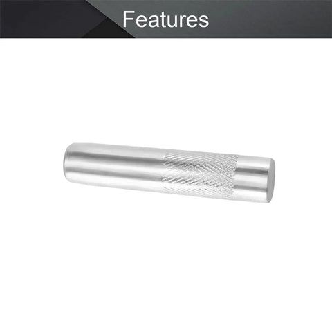 19mm Round Hollow Leather Punch Tool with knurled handle, durable carbon steel, 3.94 inch length for crafting and leatherwork.