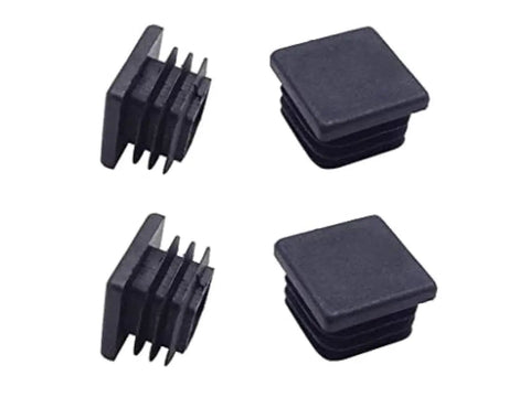 1 Inch Square Plastic Tubing End Caps For Square Tubing Posts 4 Pack Helical Wire Lined Tight Fit Outer Size 1 Inch Square