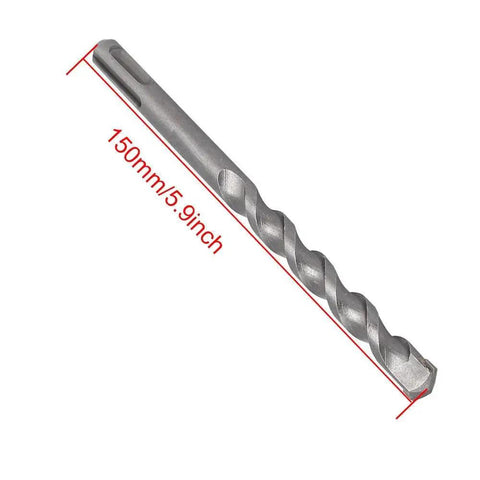 Carbide Tipped Masonry Drill Bit For Concrete Drilling SDS Plus Rotary Hammer 10mm Diameter 150mm Length Straight Shank
