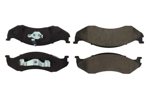 Centric Posi-Quiet ceramic front brake pads with shims, four-pad set for Jeep