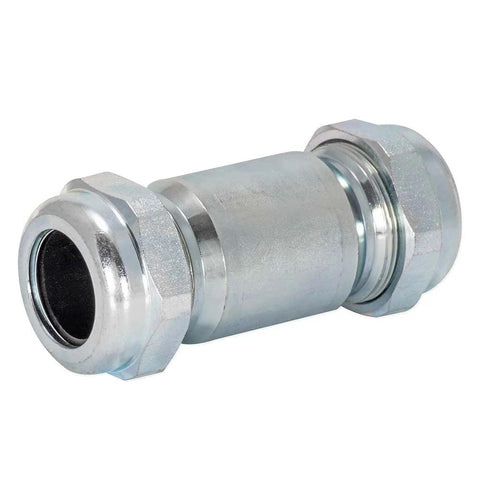 Eastman 4-1/8 inch long pattern compression coupling, 3/4 inch IPS, galvanized steel