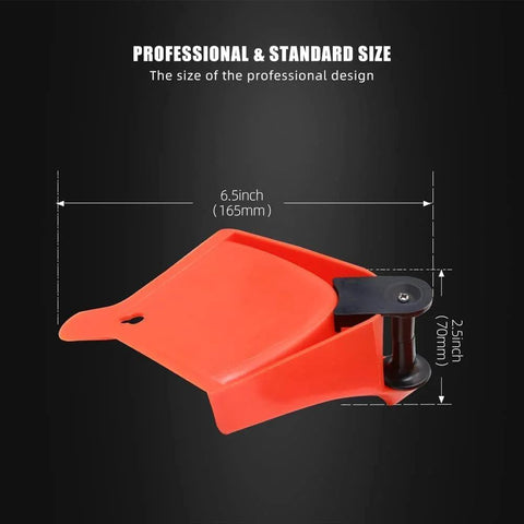 Car Hose Guide Set Of 4 Automatic Plastic Hose Guides For A Smooth Roll Prevent Snags Under Tires During Car Wash And Maintenance Durable Polyethylene Construction Fits Cars Motorcycles And Trucks front view, showing dimensions