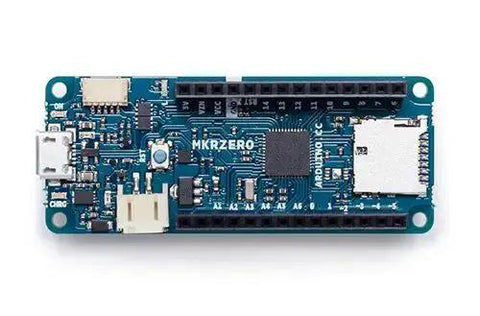 MKR Zero Board With SAMD21 Cortex M0 Plus 32 Bit ARM MCU Built In SD Card Slot For Music Playback, top view electronics