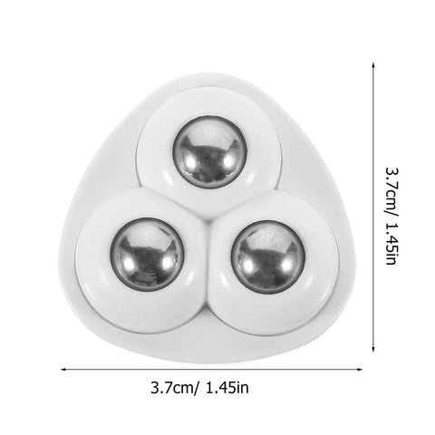 Adhesive Ball Caster Wheels For Furniture Flat Mount ABS Material 20 Lbs Load Per Wheel close-up showing size and material