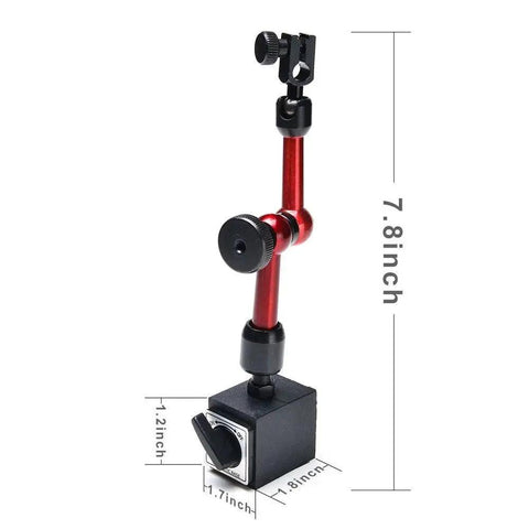 3 Joint Red Adjustable Magnetic Base Holder For Digital Dial Indicator AGPtek With On Off Move Base For Easy Positioning